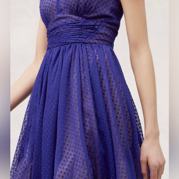 Anthropologie Dress Womens 0 HD In Paris Flared Clipdot Strappy Retro Feminine - Picture 10 of 10